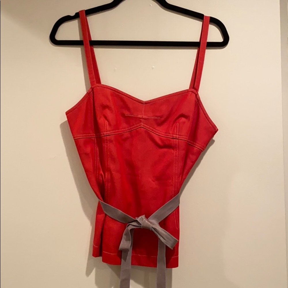 marc jacobs red tank top with bow